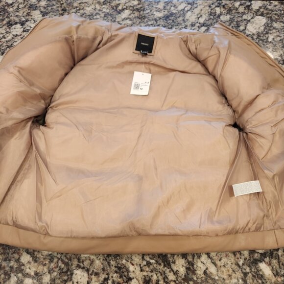 BNWT Forever 21 Tan Vegan Faux Leather Puffer Vest Womens Oversized M - Picture 5 of 9